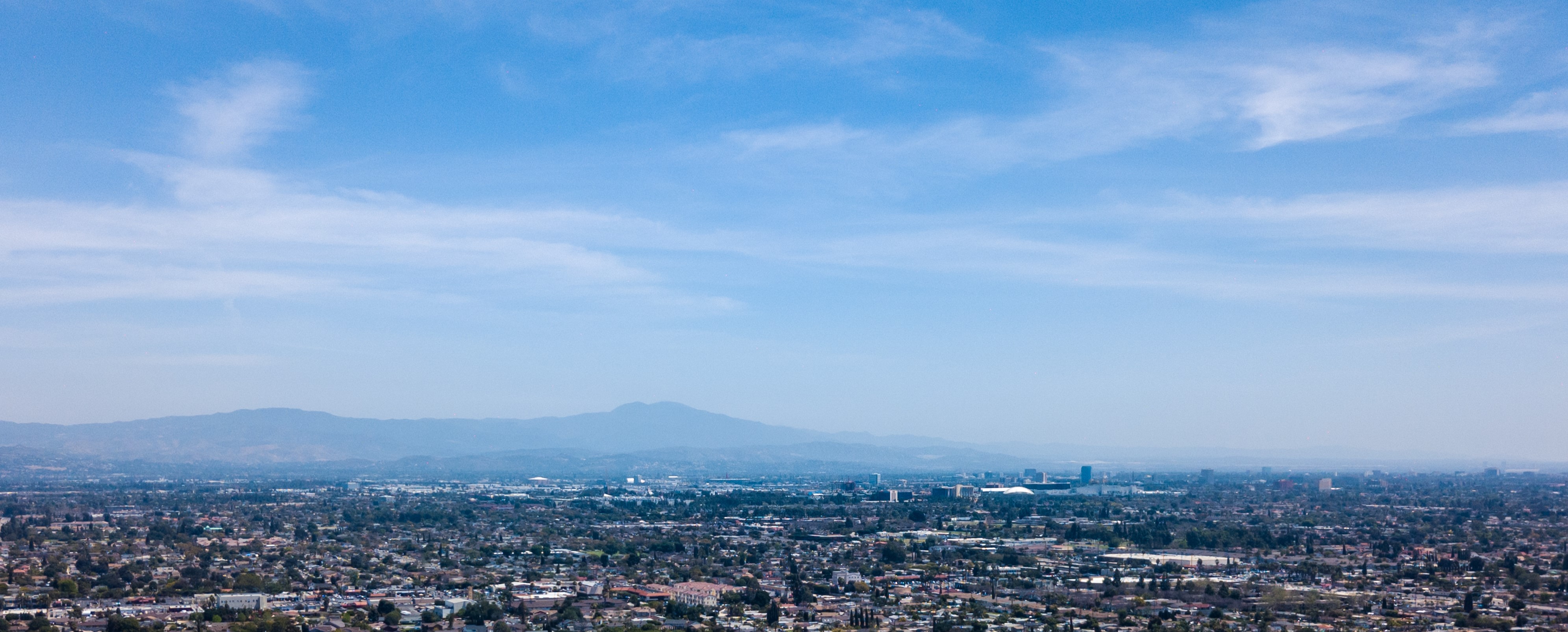 Aerial view of Anaheim, CA